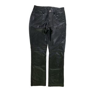 Guess Leather Pants Size 0 Straight Leg Trousers Minimalist Y2K Streetwear 00s